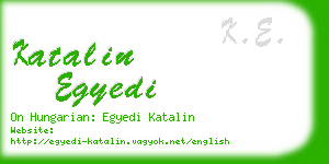 katalin egyedi business card